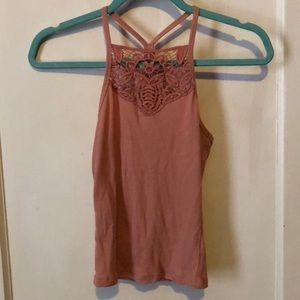 Aeropostale - Pink Lace Crop Top
